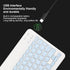 Wireless Keyboard and Mouse, Rechargeable Bluetooth Combo, Ultra Slim Portable Set for Windows, Laptop, PC (Sky Blue)