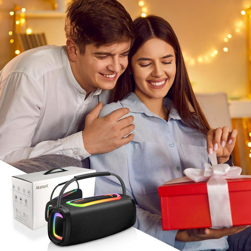 Matast 6000mAh, 36H BT5.4 IP6 24W Bluetooth Speaker Playtime Portable Wireless Speaker with Loud Stereo Sound