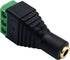 3 Pole 3.5mm Screw Terminal Stereo Audio Female to 3 Pin Female Screw Terminal Double Track Headphone Balun Adapter (5