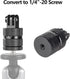 HSU Aluminum 1/4 inch 20 Camera Mount, 360 Degree Rotation Tripod Adapter for GoPro, DJI Osmo, Insta360