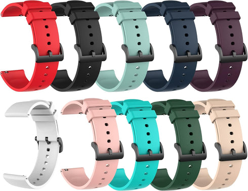 10Pack Compatible with FITVII H56/FT26 Fitness Tracker Bands, Replacement Soft Silicone Sport Wristbands