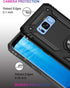 LUMARKE Galaxy S8 Case, Military Grade Protective Phone Cover Black, 16ft Drop Tested, Magnetic Ring Kickstand