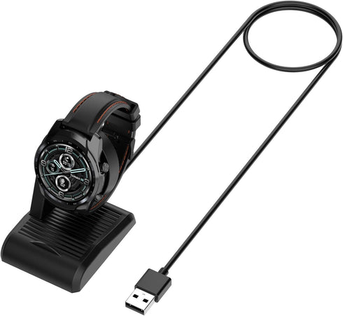 Chofit Charger Dock for Ticwatch Pro 3/Pro 3 Lite, 3.3Ft Replacement Charging Cable Stand for Ticwatch E3 Smartwatch