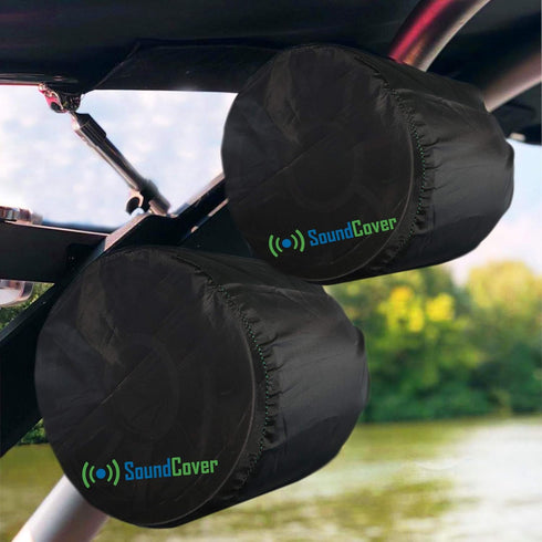 Marine Wakeboard Tower Speaker Covers for 8” Round Speakers – Water-Resistant, Large Size (Set of 2)