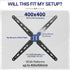VIVO 32 55 inch 300mm MOUNT-AD600B Steel TV Mount Adapter Brackets for Screens to LCD LED, Conversion Plate Kit, Adds