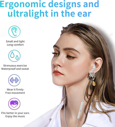 Wired Earbuds Headphones 4 Pack, 3.5mm Jack Ear Buds with Microphone, Compatible with Computer Laptop iPad Android