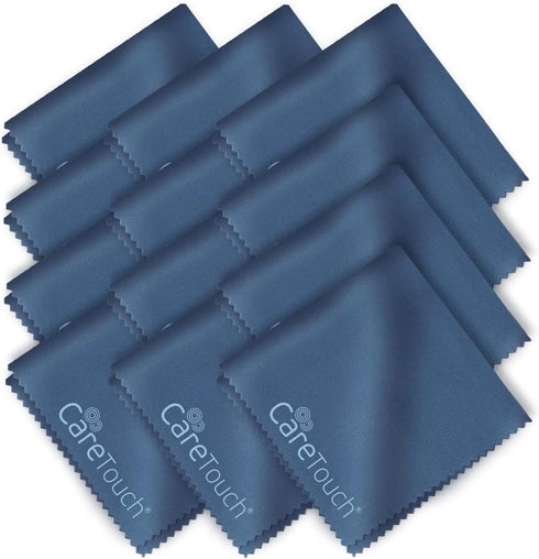 Care Touch Eyeglass Cleaning Cloth - 12 Pack of Microfiber Cleaning Cloth