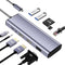 AUKOKIOULA Docking Station Dual Monitor, USB C to Dual HDMI Adapter, 10 in