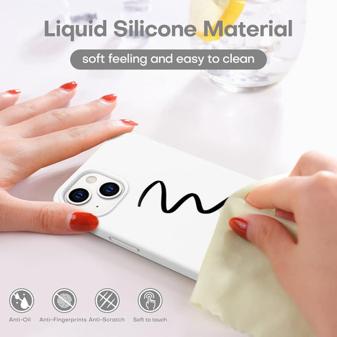 CellEver Ultra Durable Silicone Case for iPhone 13, 6.1 inch, White with Military Grade Protection & Soft Microfiber
