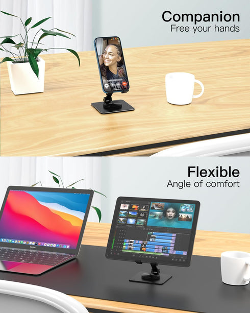SOJUNER 360 49.7in Cell Phone & Tablet Stand for Desk, Aluminum Adjustable Holder for iPhone, iPad & Smartphones ||