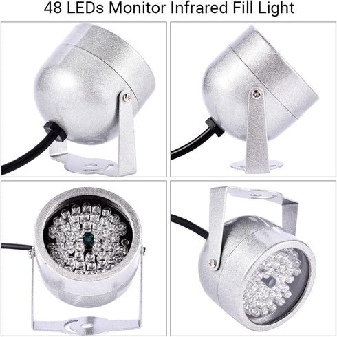Ejoyous 48 LED Infrared Illuminator, Waterproof Night Vision Light for Indoor Outdoor CCTV Security Camera System