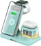 5 in 1 Foldable Wireless Fast Charger with Night Light Transparent Clock for Apple Devices, iPhone 15/14/13/12/11 Pro