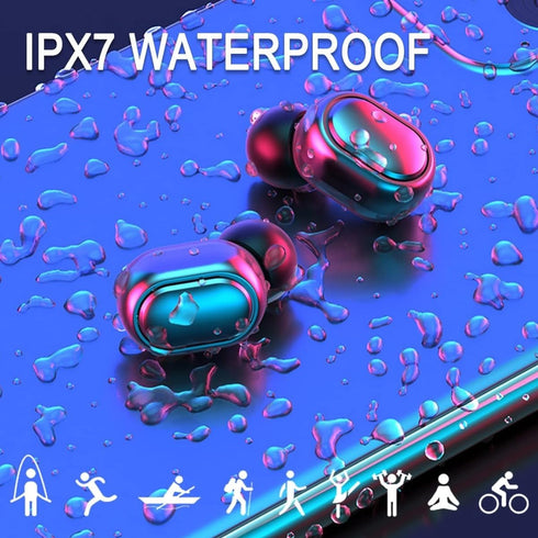Wireless Earbuds Bluetooth 5.3 Headphones with HiFi Deep Bass, 120H Playtime, IPX7 Waterproof, True Wireless Earphones