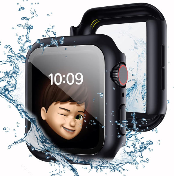 Tensea for Apple Watch Series 9 8 7 41mm Screen Protector Case, Sweatproof Bumper with Built-in Tempered Glass Film