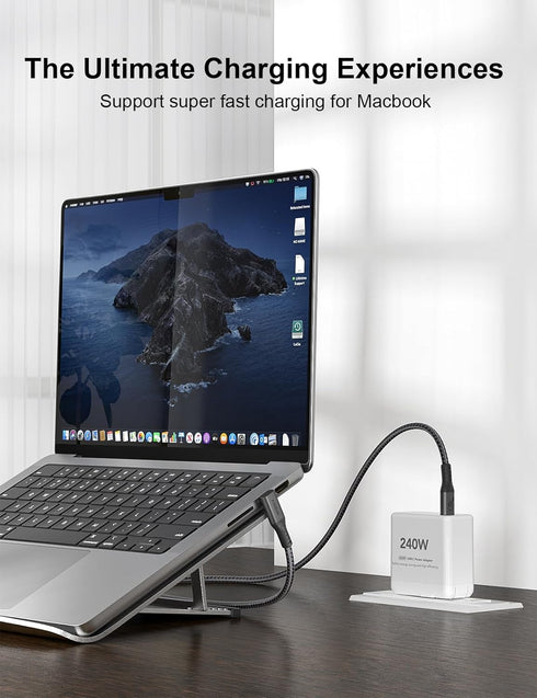 XAOSUN 240W USB4 Cable for Thunderbolt 4, Right Angle 40Gbps Cable, Supports 8K 4K Display, 90 Degree Thunderbolt 4