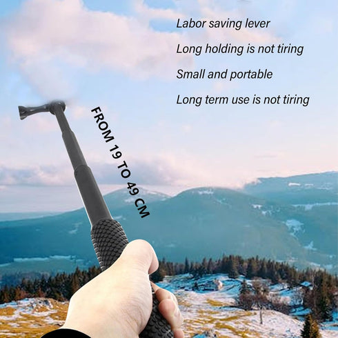 Vikye 9 Inch Selfie Stick, Aluminum Alloy Tripod with Non-Slip, Extendable Lightweight Selfie Stick for Action Sports