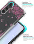 Floral Clear Case for Galaxy S23 FE, Pretty Flower Design Slim Soft Transparent TPU Protective Bumper Case for Women
