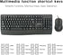Wired Keyboard and Mouse Combo, 104 Keys Full-Size Ergonomic Computer Keyboard with Palm Rest, USB Plug-and-Play, Black