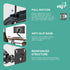 ELG 17-35" 4.4-19.8 lbs, Grommet, 75x75mm 100x100mm, Full Motion Gas Spring Single Monitor Desk Mount with Swivel, Tilt