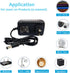 12V 2A Power Adapter Supply, AC 100-240V to DC 12V Transformer Charger for CCTV Camera, Black, 8x5x3.3 cm