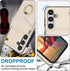 Asuwish Wallet Case for Samsung Galaxy S24 5G - Off White, Leather, RFID Blocking, with Tempered Glass & Card Holder.