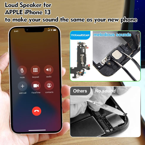 Charging Port Flex Cable Replacement for iPhone 13 with Tools, USB Dock Connector Flex Cable