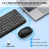 EDJO 2.4G Wireless Keyboard and Mouse Combo, Full Size Silent Ergonomic Keyboard and Mouse, Long Battery Life, Optical