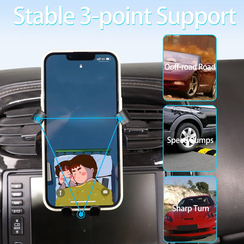 Lcojicep Car Phone Holder, Compatible with Corvette C6 2005-2013, Car Phone Mount Accessories for All Mobile Phones