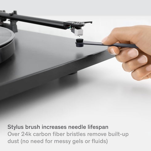 Vinyl Record Cleaning Kit - 5-in-1 Cleaner Kit with Velvet Brush, Stylus Brush, Cleaning Solution & Storage Bag