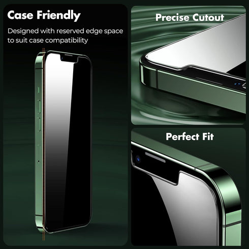 UNBREAKcable Privacy Screen Protector for iPhone 13 Pro Max & 14 Plus, 9H Hardness, True 28° Anti Spy, Easy Install - 2