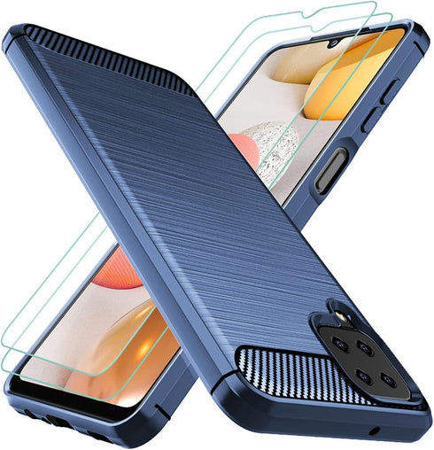 Osophter for Galaxy A22 4G Case - Shock-Absorption Flexible TPU Rubber Protective Cover with Screen Protector