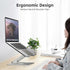 suptek Laptop Stand for Desk, Ergonomic Laptop Holder for 11-17" Laptops, Foldable Laptop Riser, White