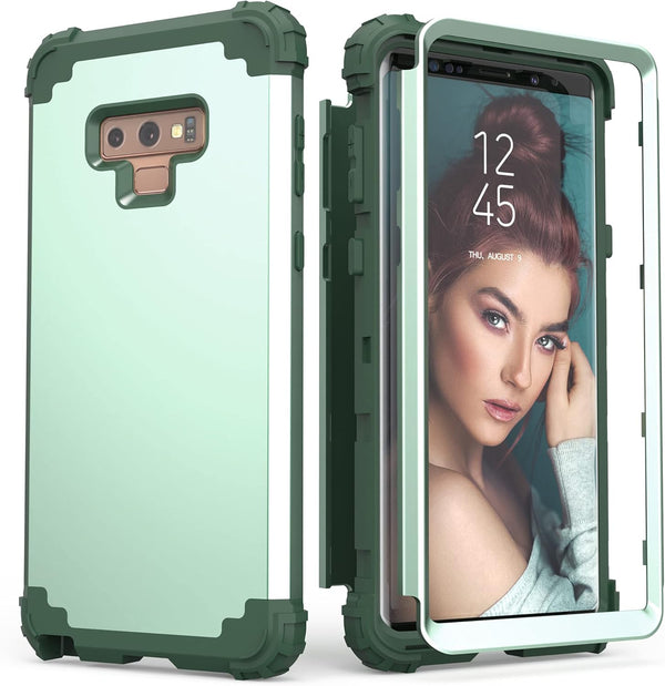 IDweel Case for Galaxy Note 9, 3 in 1 Shockproof Slim Hybrid Heavy Duty Protection Cover (Mint)