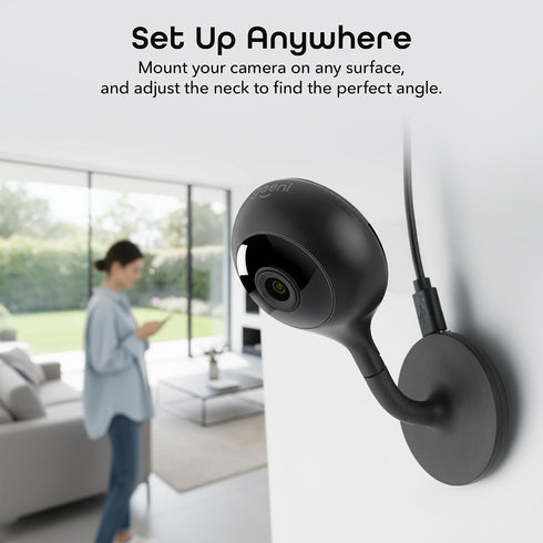 Geeni 2K 4MP 1440p 2-Way 10m Look Smart Indoor Security Camera Ultra HD WiFi Pet & Baby Monitor with Audio, Motion