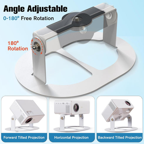 1/4 inch DAWASAPAT Projector Stand MINI Desktop Mount Angle Adjustable Projector Stand with Mounting Screw & Cable Ties