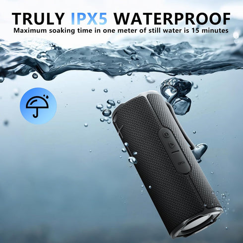 BYANDBY IPX5 2 12W 5.3, Bluetooth Speaker with Waterproof Portable, Long Playtime, Wireless Stereo Pairing, Stereo
