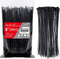 SKALON Zip Ties 8 inch (100 Pack), 40lbs Tensile Strength, Black Cable Ties,