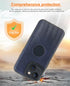 PULUZ iPhone 15 Case - Slim, Lightweight Leather Texture Stitching for All-Round Protection (Blue)