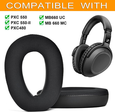 PXC550 Ear Pads - defean Cooling Gel Ear Pads Replacement Cover Cushions Compatible with Sennheiser PXC480 PXC 550 PXC 550-II Wireless MB660 UC, MB 660 MC Headset,High-Density Noise Cancelling Foam