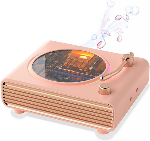 Strackvial Retro Bluetooth Speaker, Wireless Speakers with Bluetooth Desktop Music Player, Portable Record