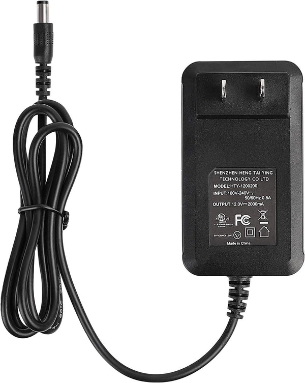 SUPERNIGHT 12V 2A Power Adapter Supply, AC 100-240V to DC, 5.5x2.1mm Jack