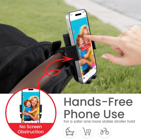 PLANTURECO Baby Stroller Phone Holder, Bike Phone Holder, Shopping Cart, Motorcycle Phone Mount, Golf Cart, Push Cart