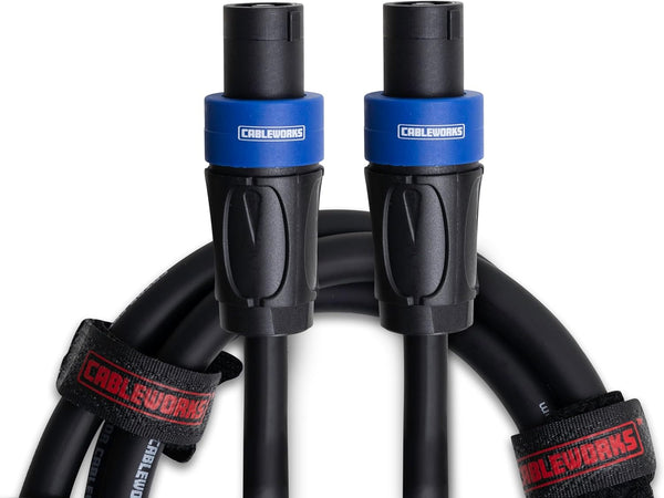 Cableworks by Gator Cases Composer Series Deluxe 3 Foot Twist Lock Connector to Twist Lock Connector Speaker Cable