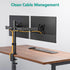 WALI Dual Monitor Desk Mount, Stand for 2 Monitors Up to 27 Inch, Max 22lbs, Black, Home, Office, School