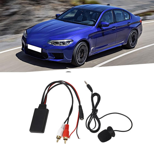 POCREATION Bluetooth AUX Module, 2 Cable Adapter with Hands Microphone for for Alpine for Pioneer for Sony