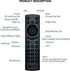 G20BTS Plus Wireless Bluetooth 5.0 Voice Backlit Remote Control for Android TV Box, Support 2.4G USB Gyroscope IR