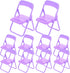 VALICLUD 10pcs Foldable Chair Shape Phone Stand Cartoon Mobile Holder Desktop Storage Bracket