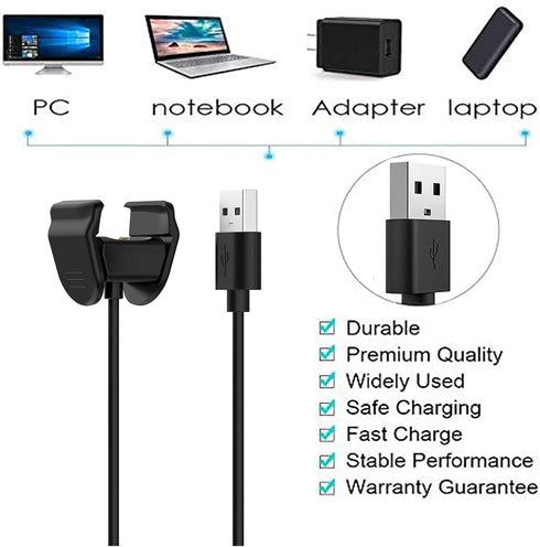 FitTurn Charger for Oppo Band Activity Fitness Tracker, 3.3ft USB Charger Adapter Charge Cord Dock, Black