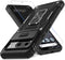 DEERLAMN Google Pixel 8 Case - Heavy Duty Black with Slide Camera Cover, Screen Protector & Rotated Ring Kickstand.