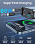 4 in 1 Retractable Car Charger, 60W Fast Phone Charger with Cord, Compatible with iPhone 15/14/13/12/11 Pro Max